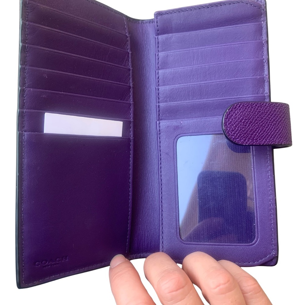 Coach Rich Purple Leather Wallet - Picture 3 of 6